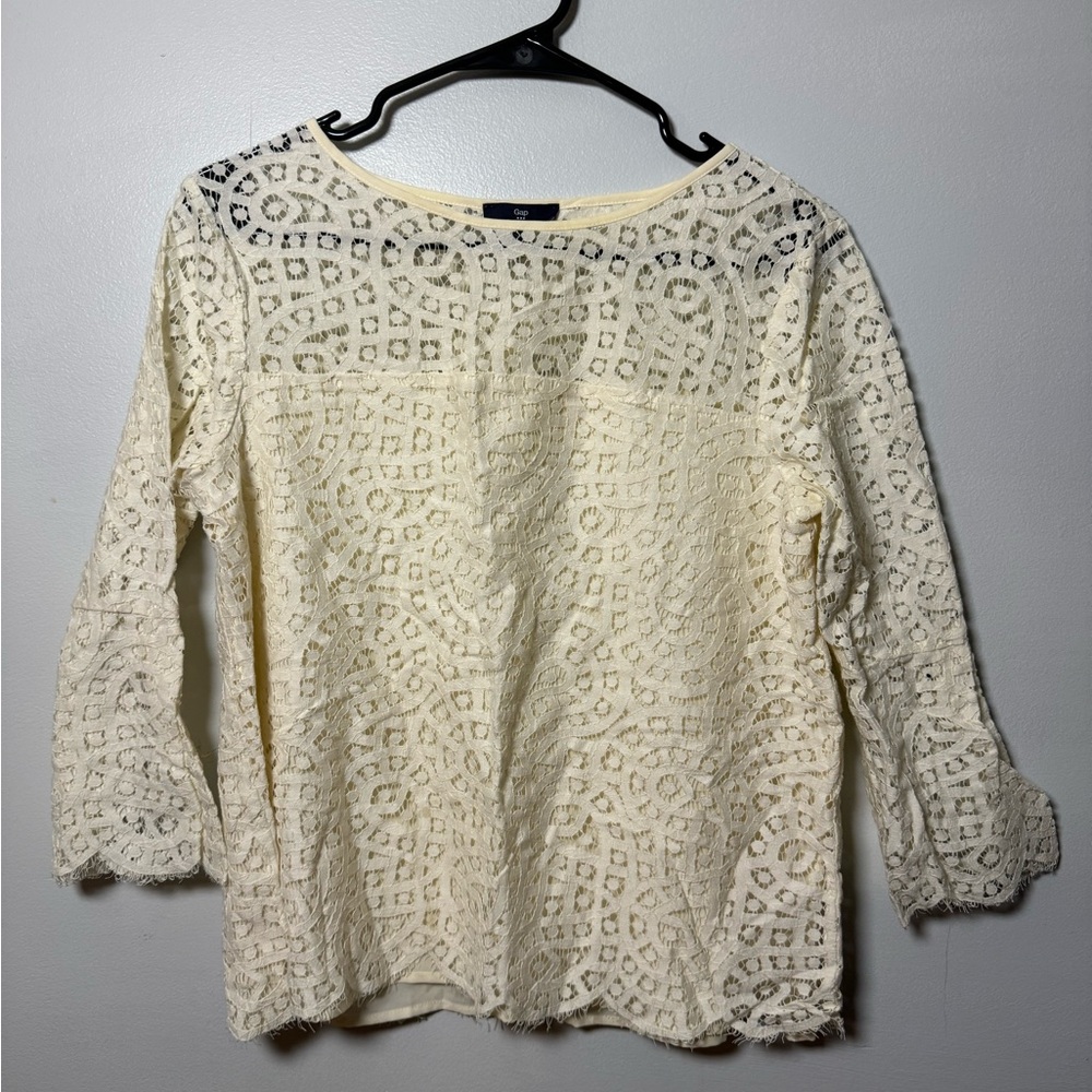 GAP Lace Cream Blouse
